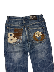 Ultra washed Bootcut Big Logo Jeans (M)