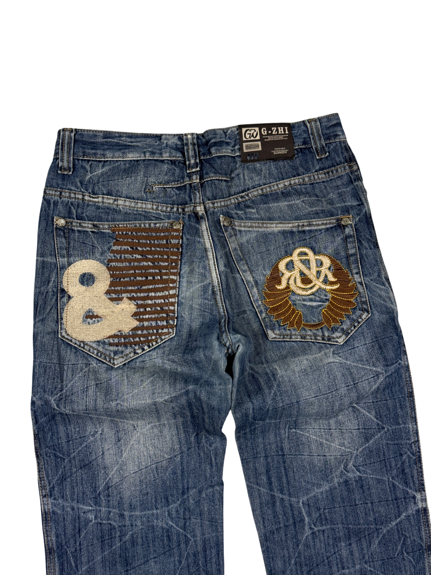 Ultra washed Bootcut Big Logo Jeans (M)