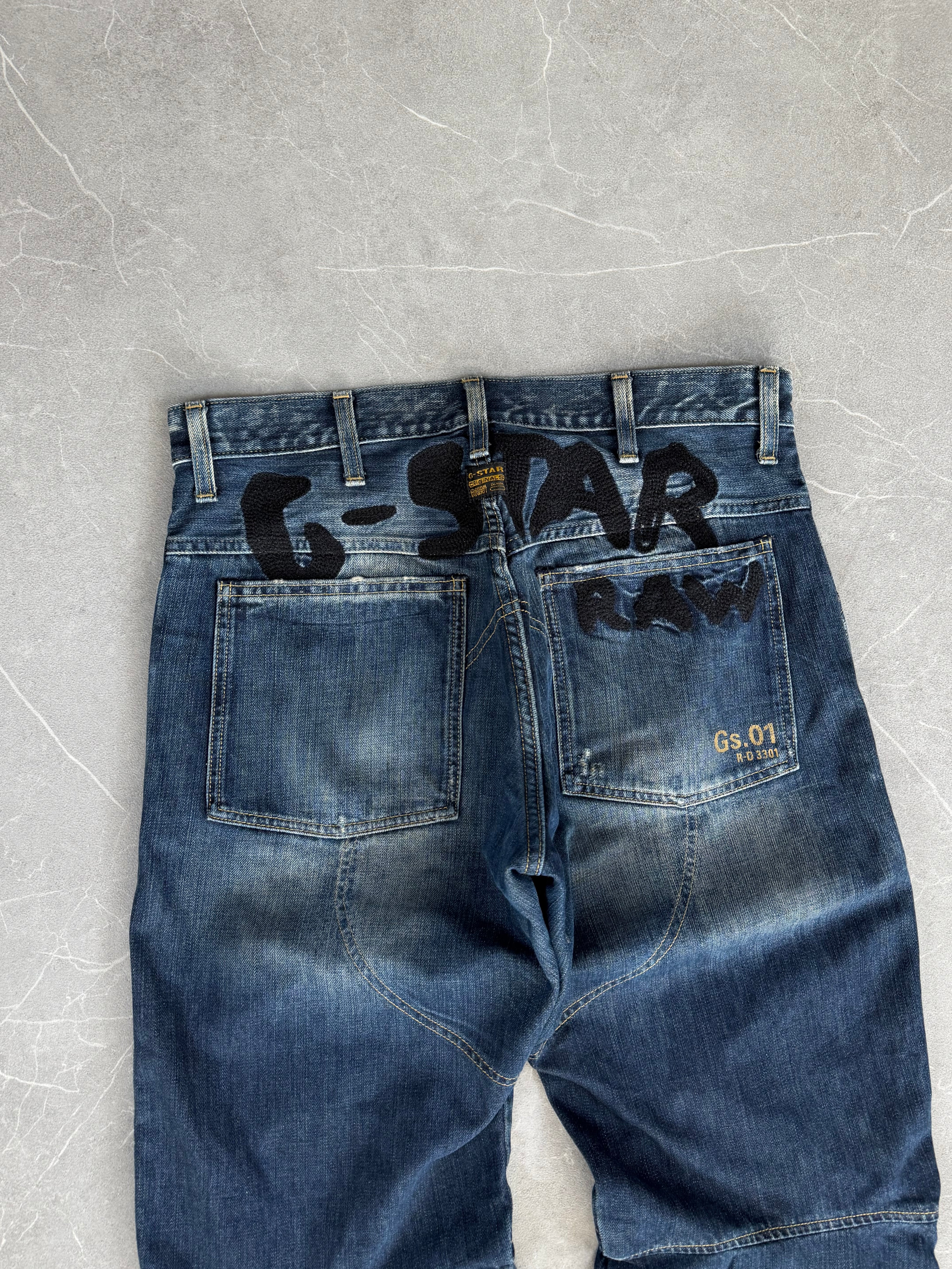 Gstar Big Logo vintage elwood Bootcut Jeans (M)