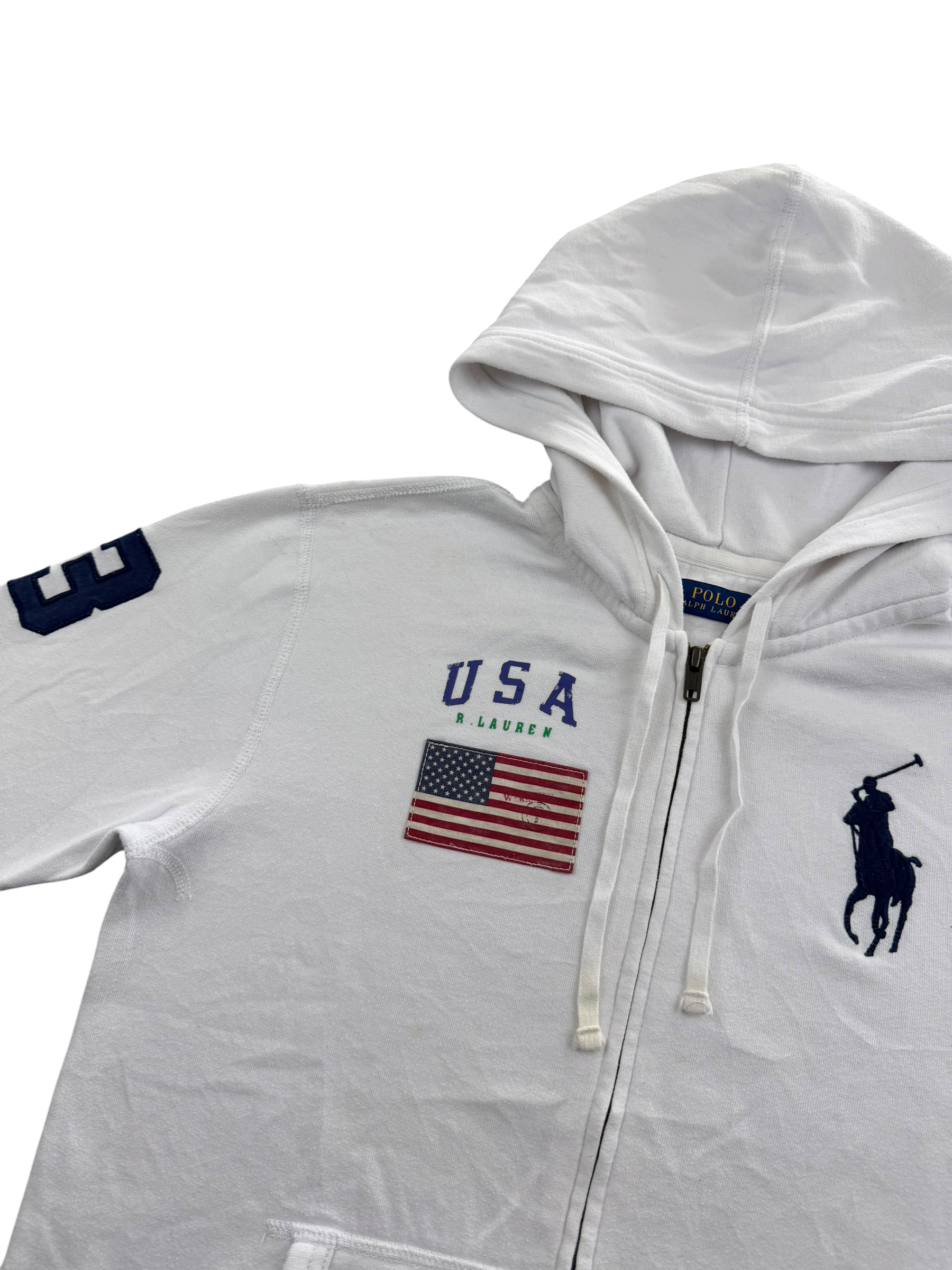 Ralph Lauren USA Zip Hoodie (XS)