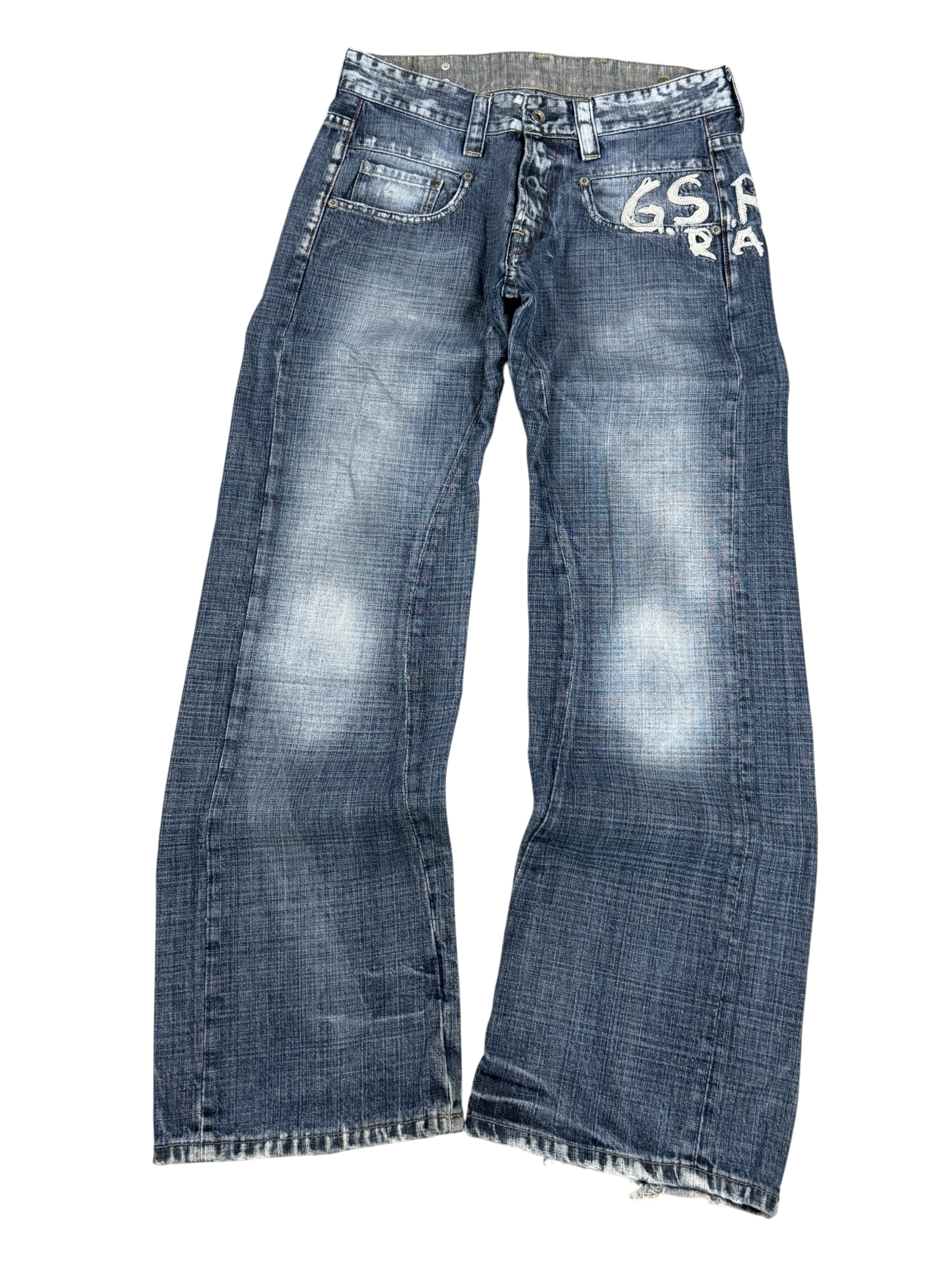G-Star vintage washed bootcut jeans (S)