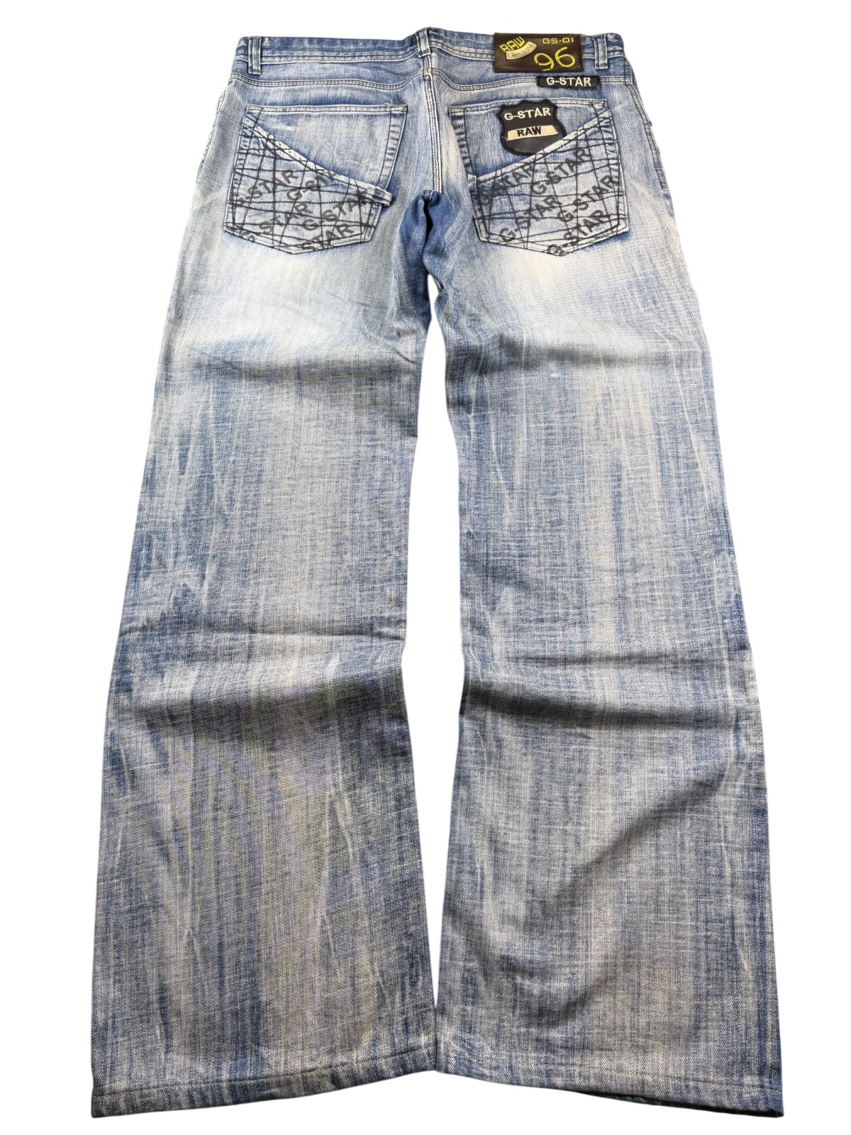 G-Star Big Logo Washed Straightfit Jeans (XL)