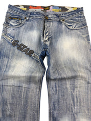 G-Star Big Logo Washed Straightfit Jeans (XL)