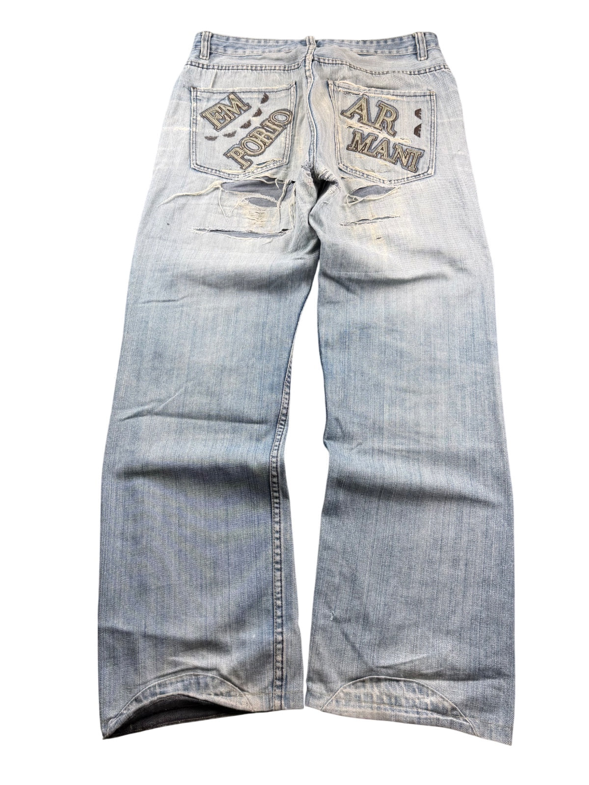 Armani Big Logo Baggy Jeans (M)