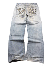 Armani Big Logo Baggy Jeans (M)