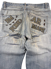 Armani Big Logo Baggy Jeans (M)