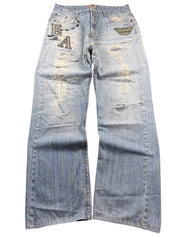 Armani Big Logo Baggy Jeans (M)