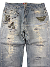 Armani Big Logo Baggy Jeans (M)