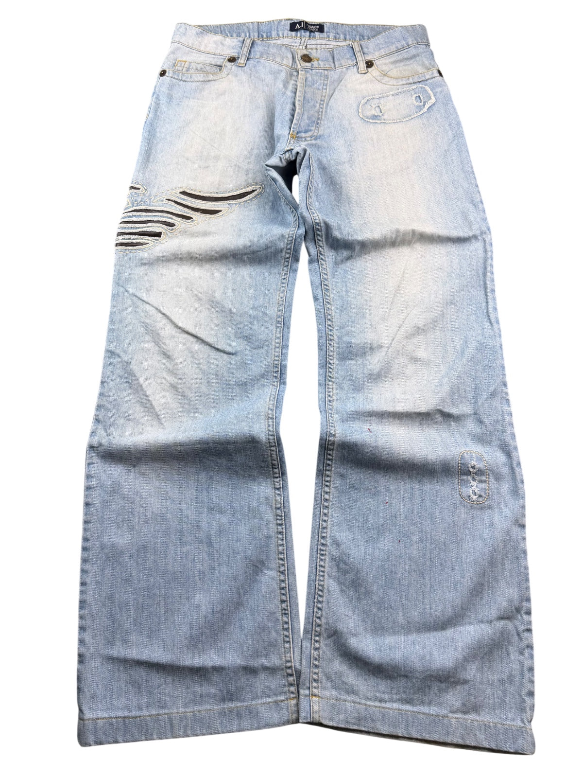 Armani Big Logo Baggy Jeans (S)
