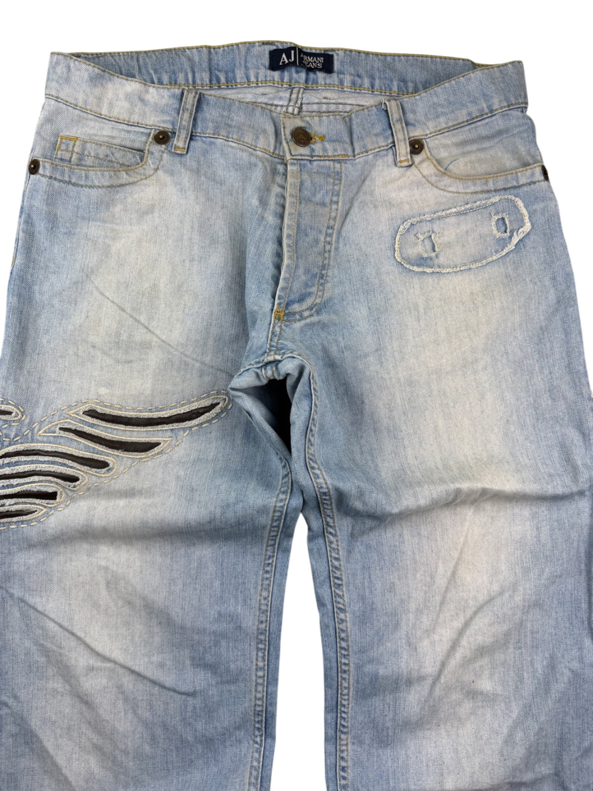 Armani Big Logo Baggy Jeans (S)