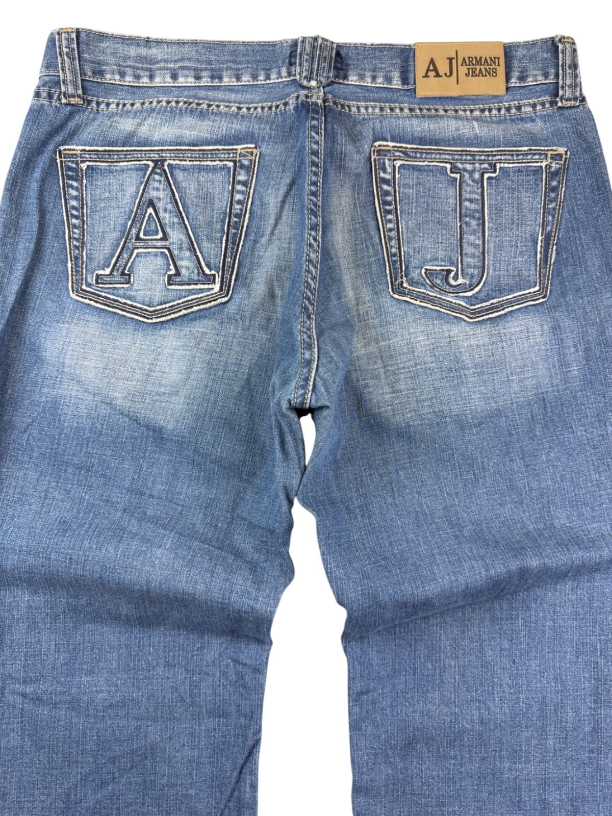 Armani Big Logo Bootcut Jeans (M)