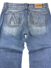 Armani Big Logo Bootcut Jeans (M)