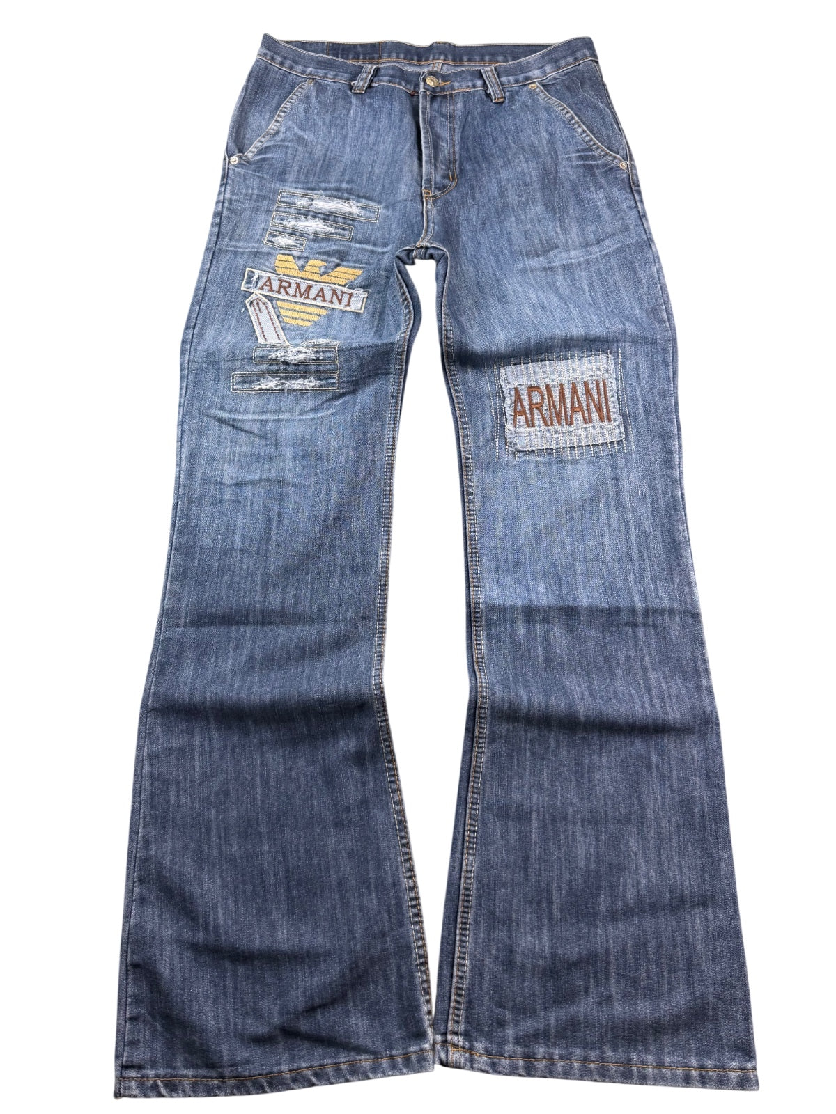 Armani Big Logo Bootcut Jeans (S-M)