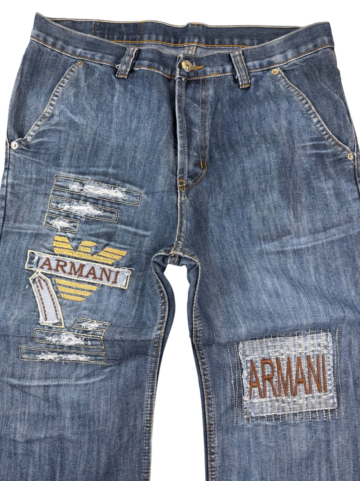 Armani Big Logo Bootcut Jeans (S-M)