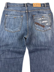 Armani Big Logo Bootcut Jeans (S-M)