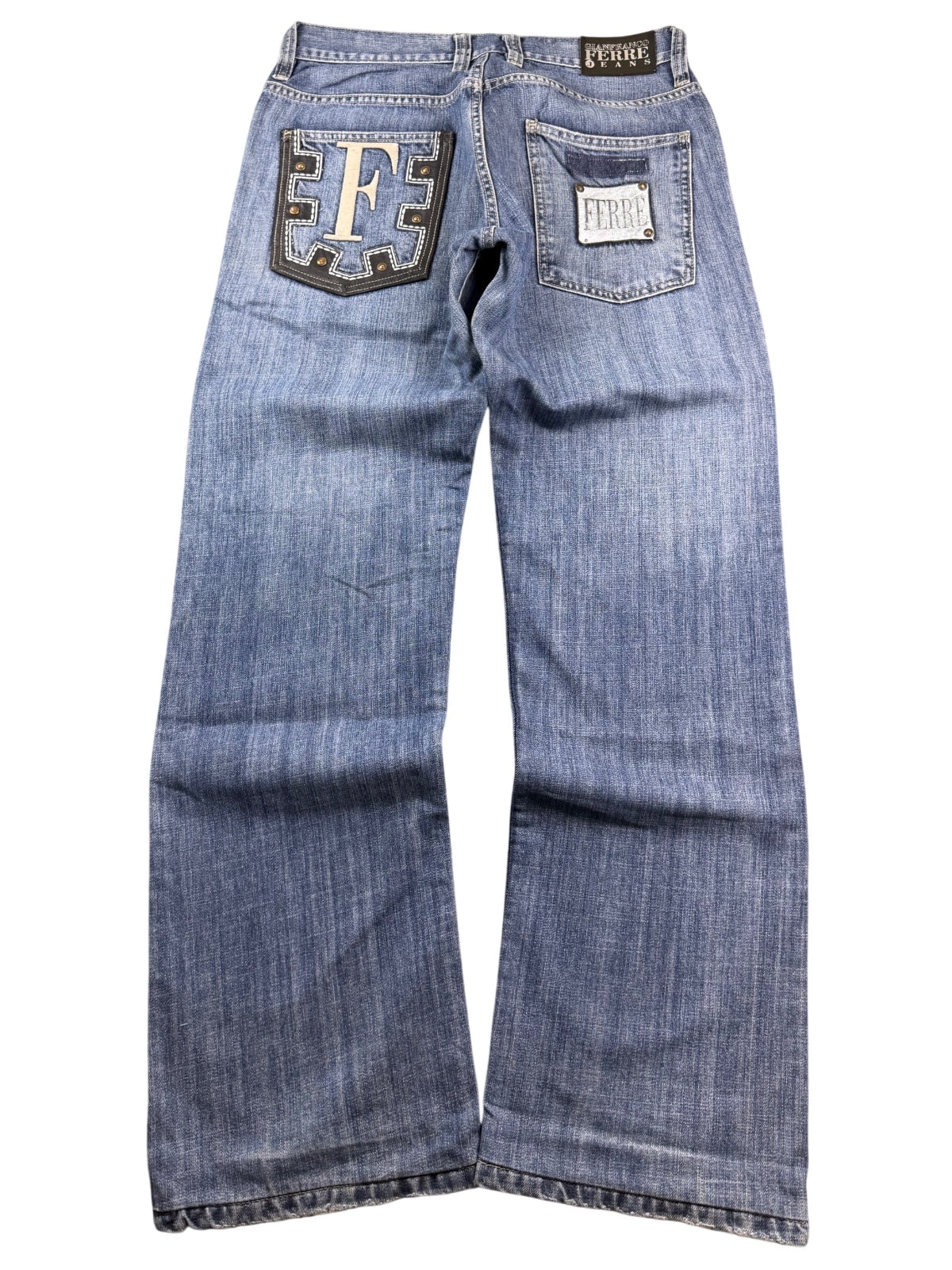 Ferre Big Logo Bootcut Jeans (S)