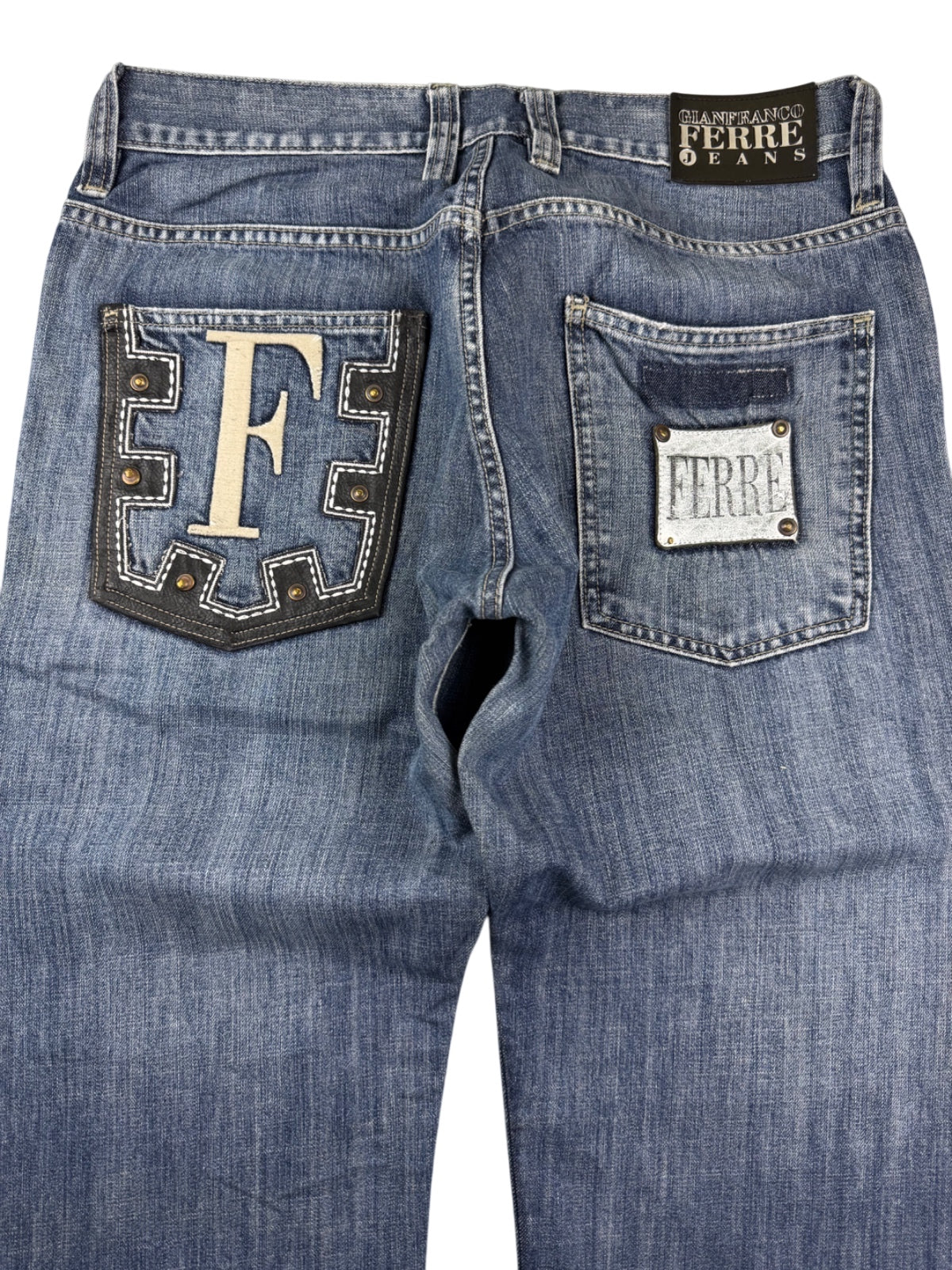Ferre Big Logo Bootcut Jeans (S)