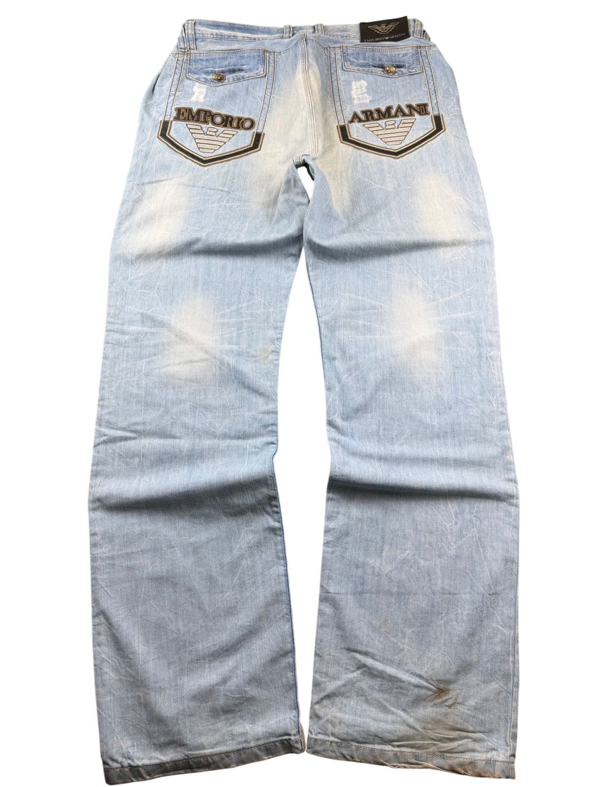 Armani Big Logo Baggy Jeans (L)