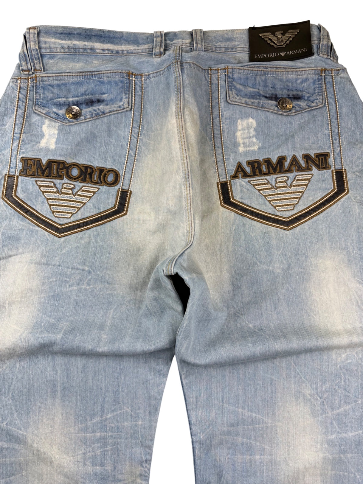 Armani Big Logo Baggy Jeans (L)