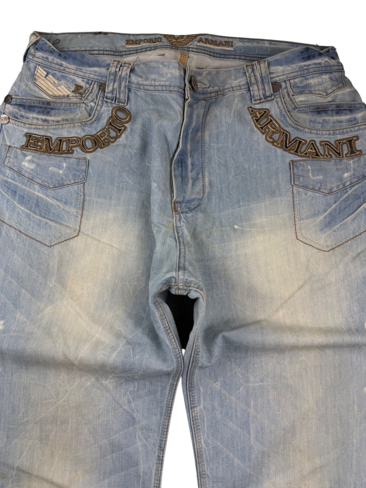 Armani Big Logo Baggy Jeans (L)