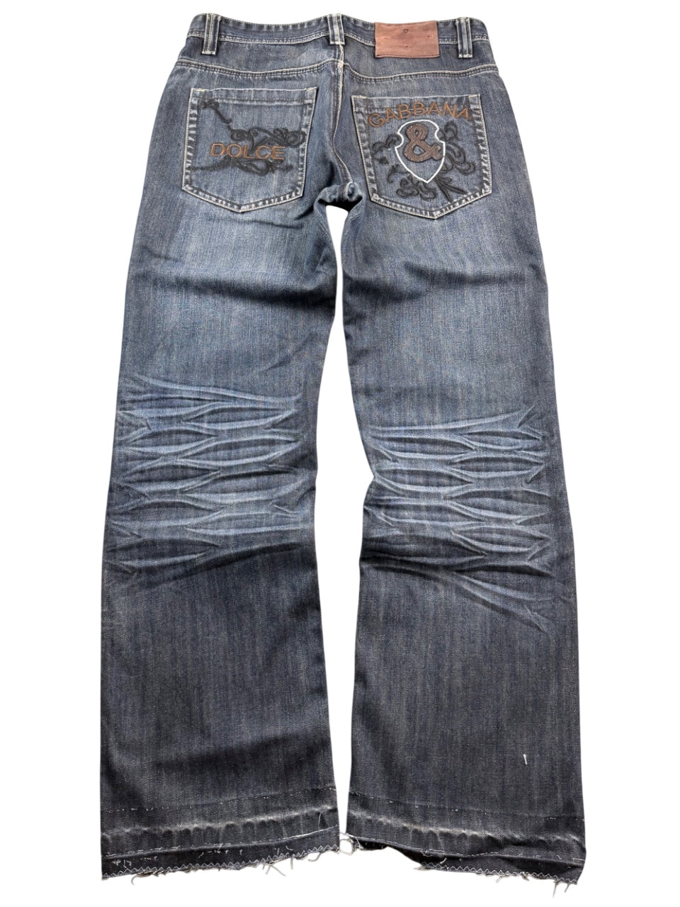 Dolce & Gabbana Big Logo Washed Straightfit Jeans (XS)