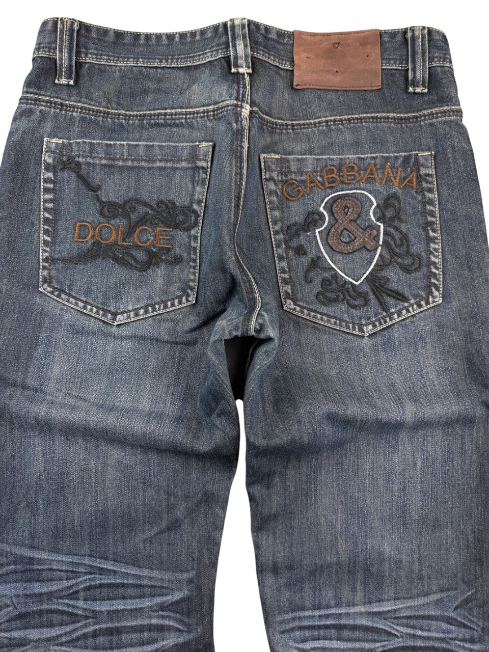 Dolce & Gabbana Big Logo Washed Straightfit Jeans (XS)