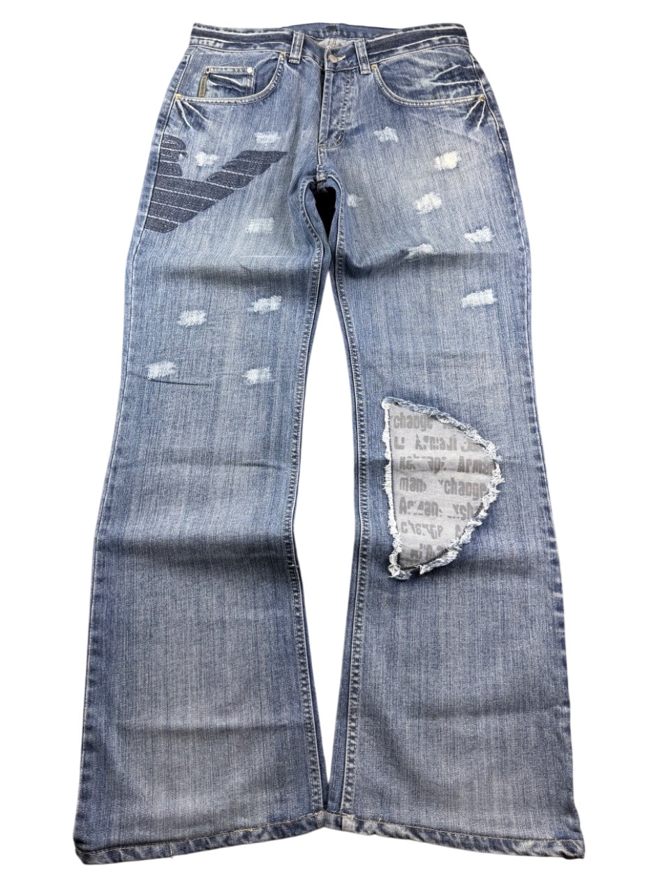 Armani Big Logo Bootcut Jeans (S)