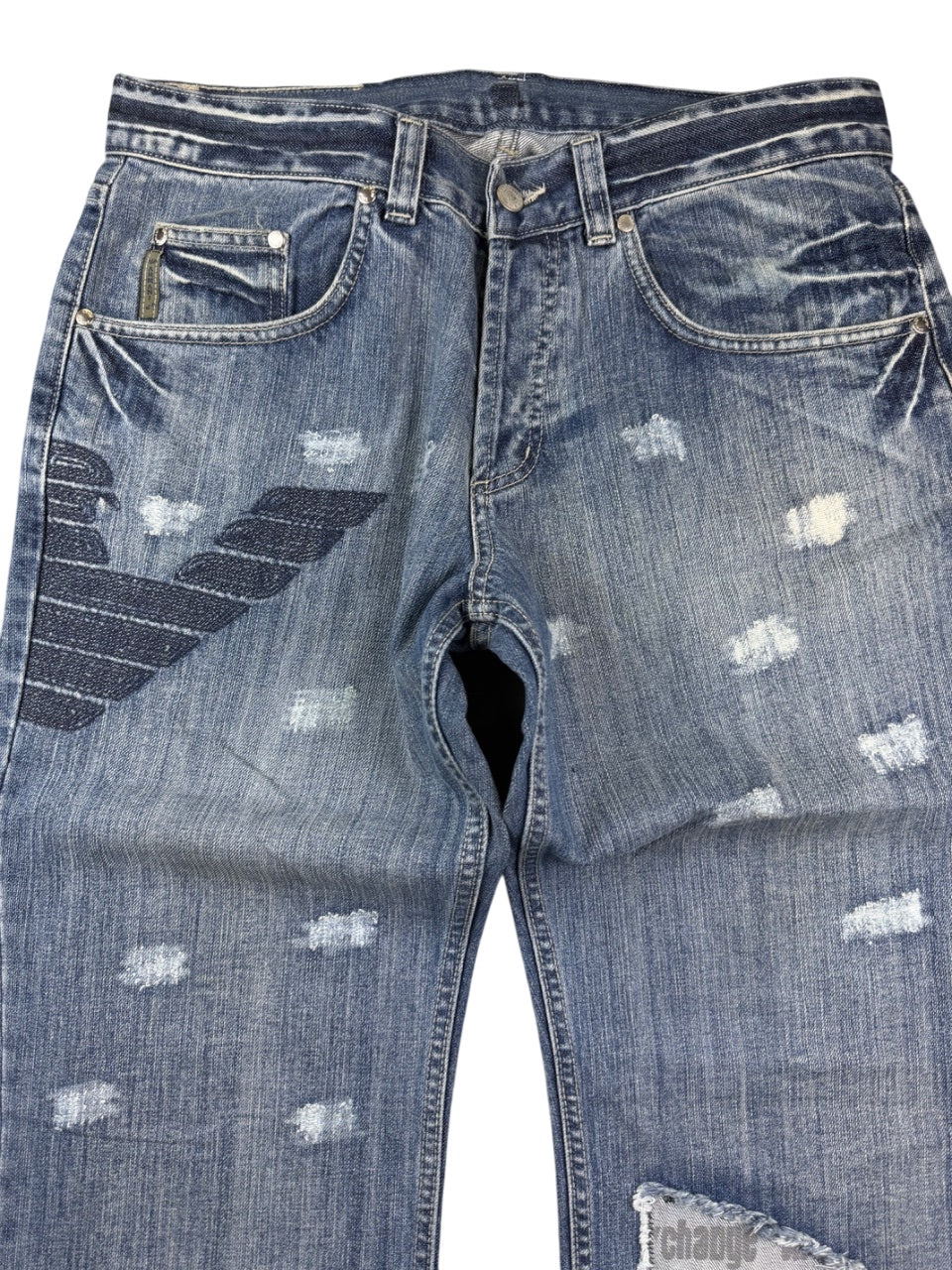 Armani Big Logo Bootcut Jeans (S)