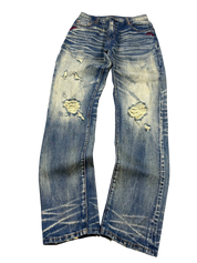 Crazy washed Straight Jeans (S-M)