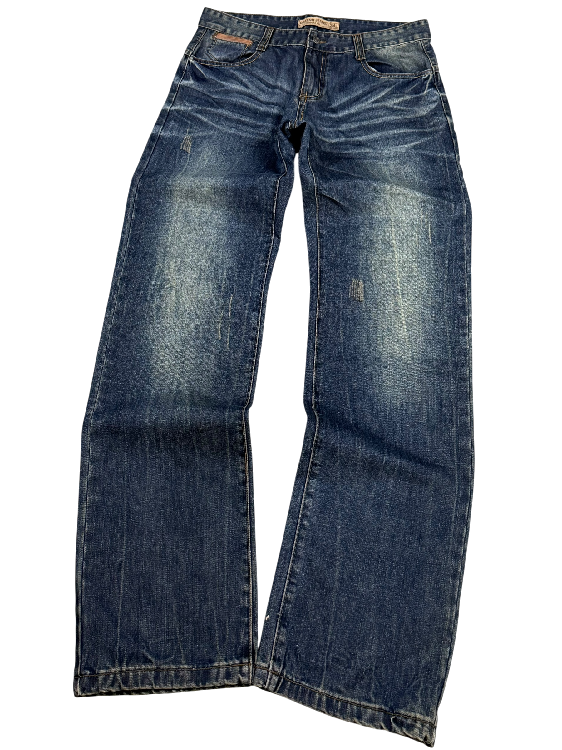 Washed Straight-Fit Jeans (M)