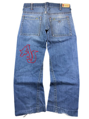 Armani Big Logo Baggy Jeans (M)