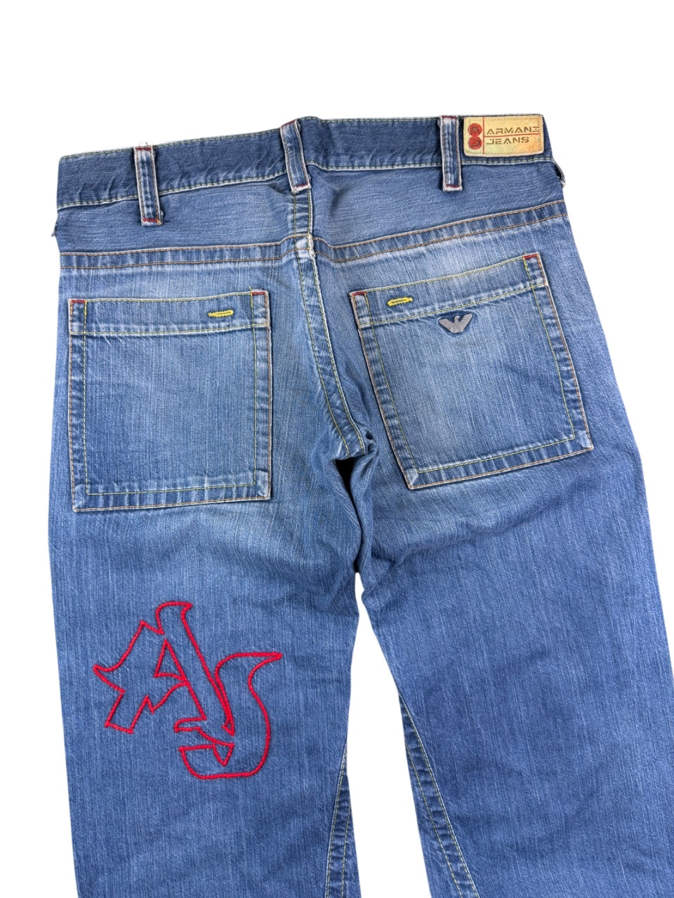 Armani Big Logo Baggy Jeans (M)