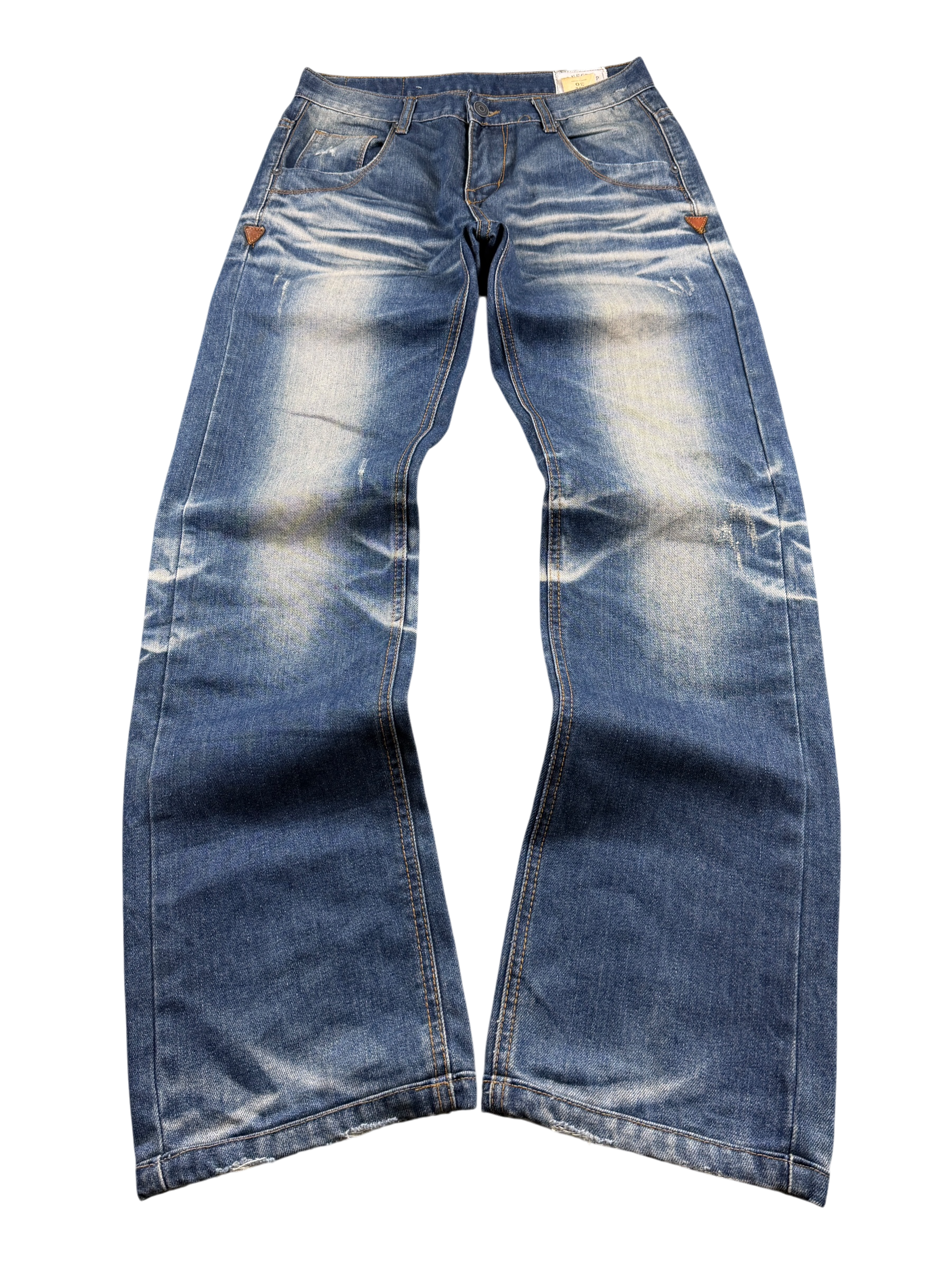 Crazy washed Straight Jeans (S)