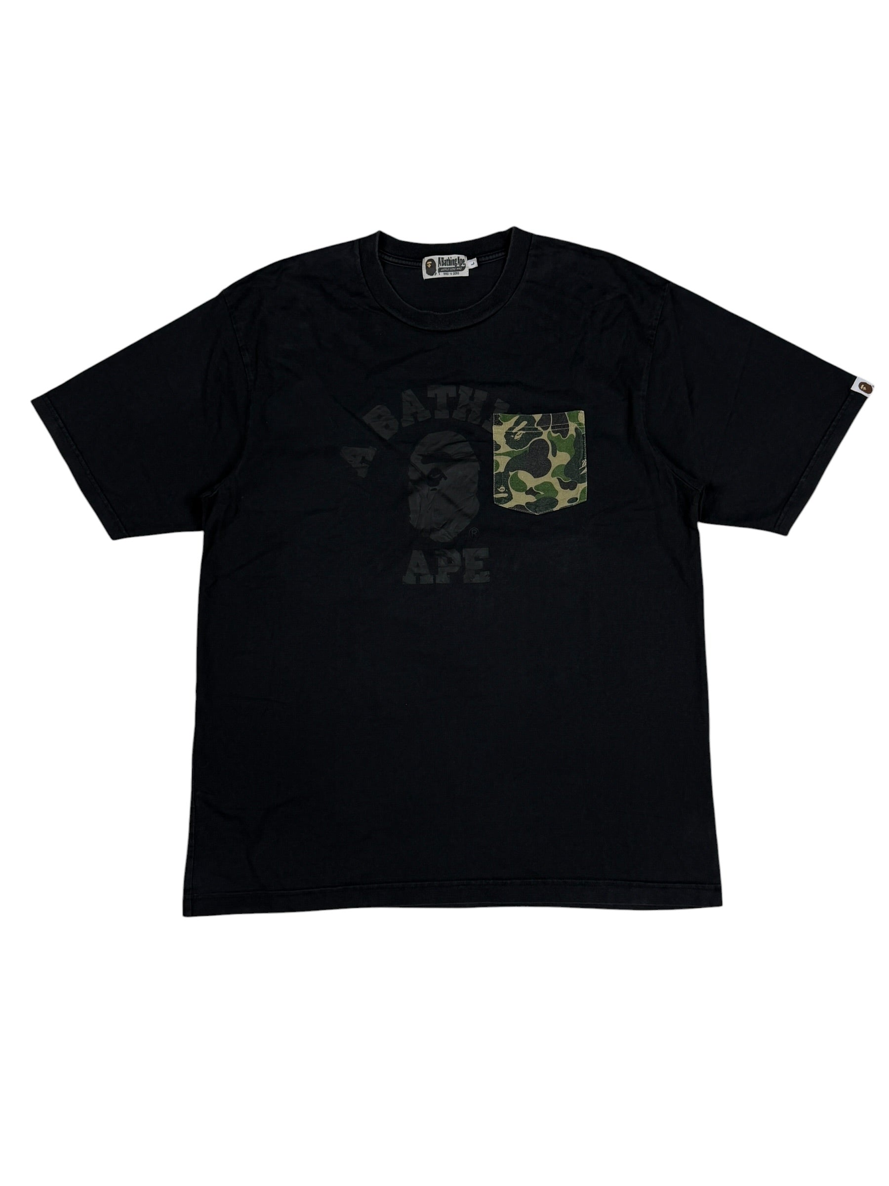 Bape camo College Pocket Tshirt *Black on Black (L)