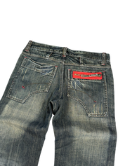 Ultra Washed Straight/Bootleg Jeans (S)