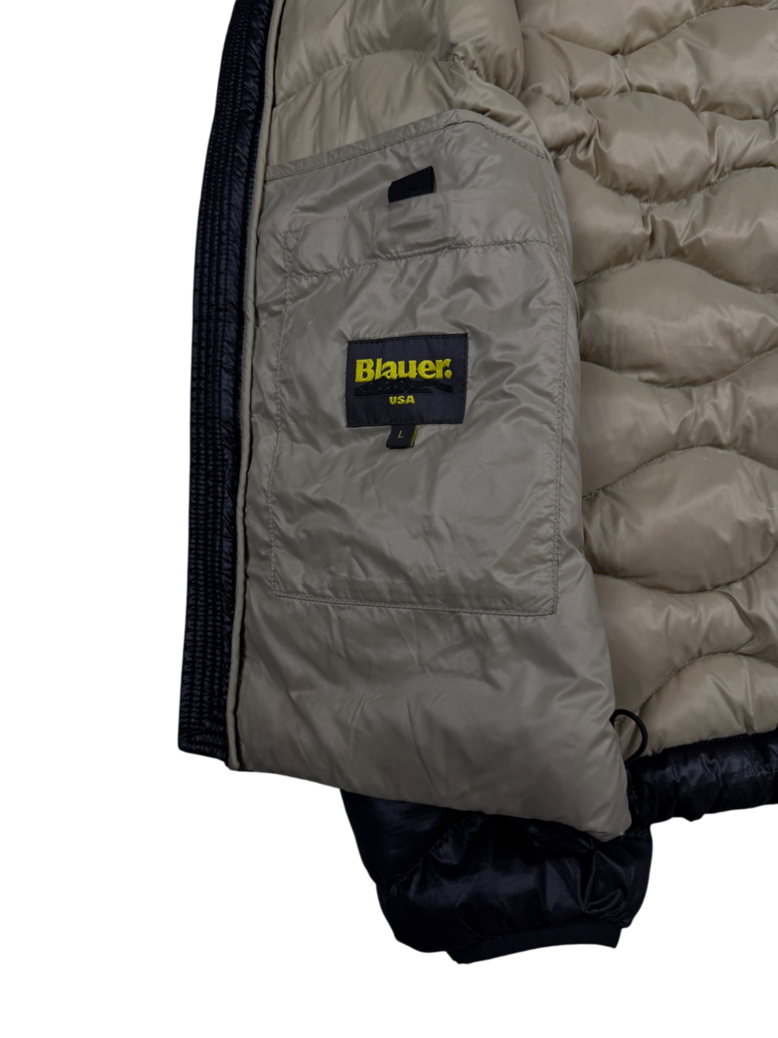 Blauer USA Pufferjacke (M-L)