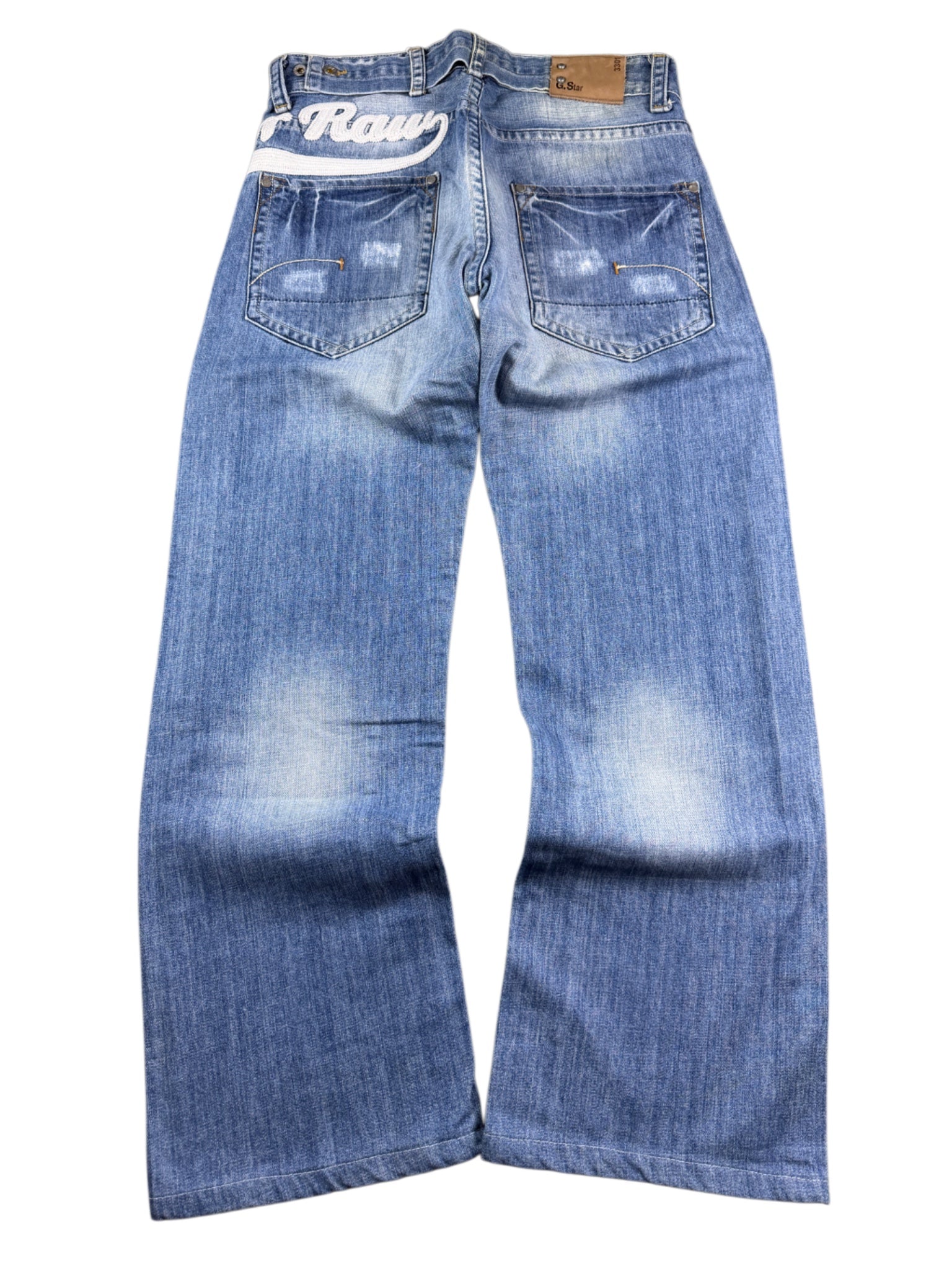 G-Star washed Big Logo Bootcut Jeans (S)