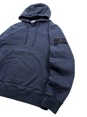 Stone Island Hoodie Black on Black Logo (L)