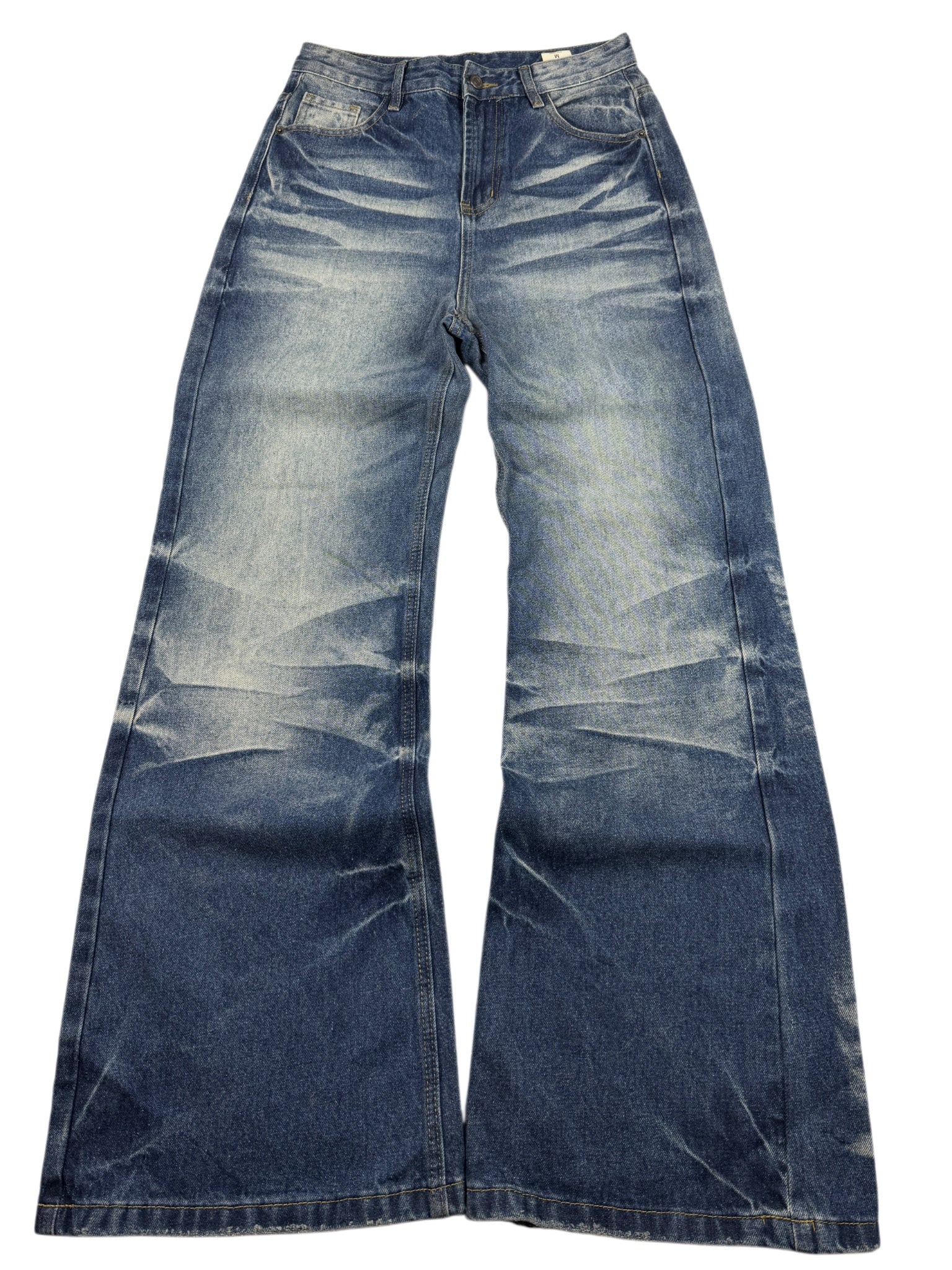 Vintage Washed Bootcut Jeans (S)