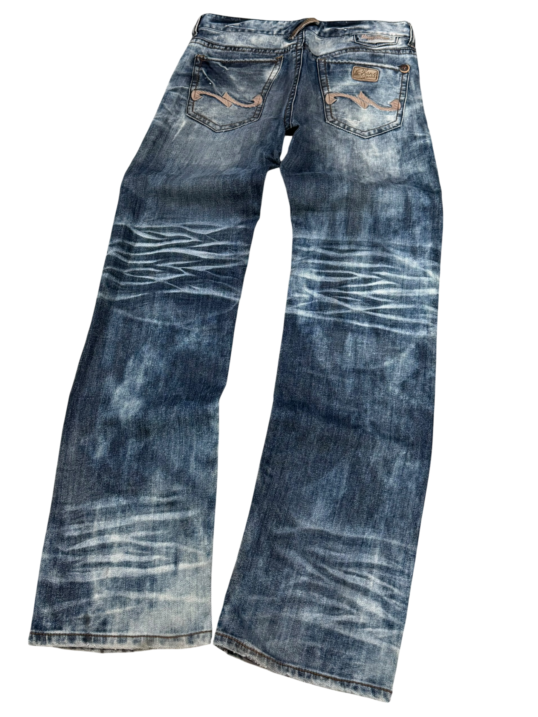 Crazy washed straight jeans (M)