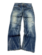 Crazy Washed Straight Jeans (S)