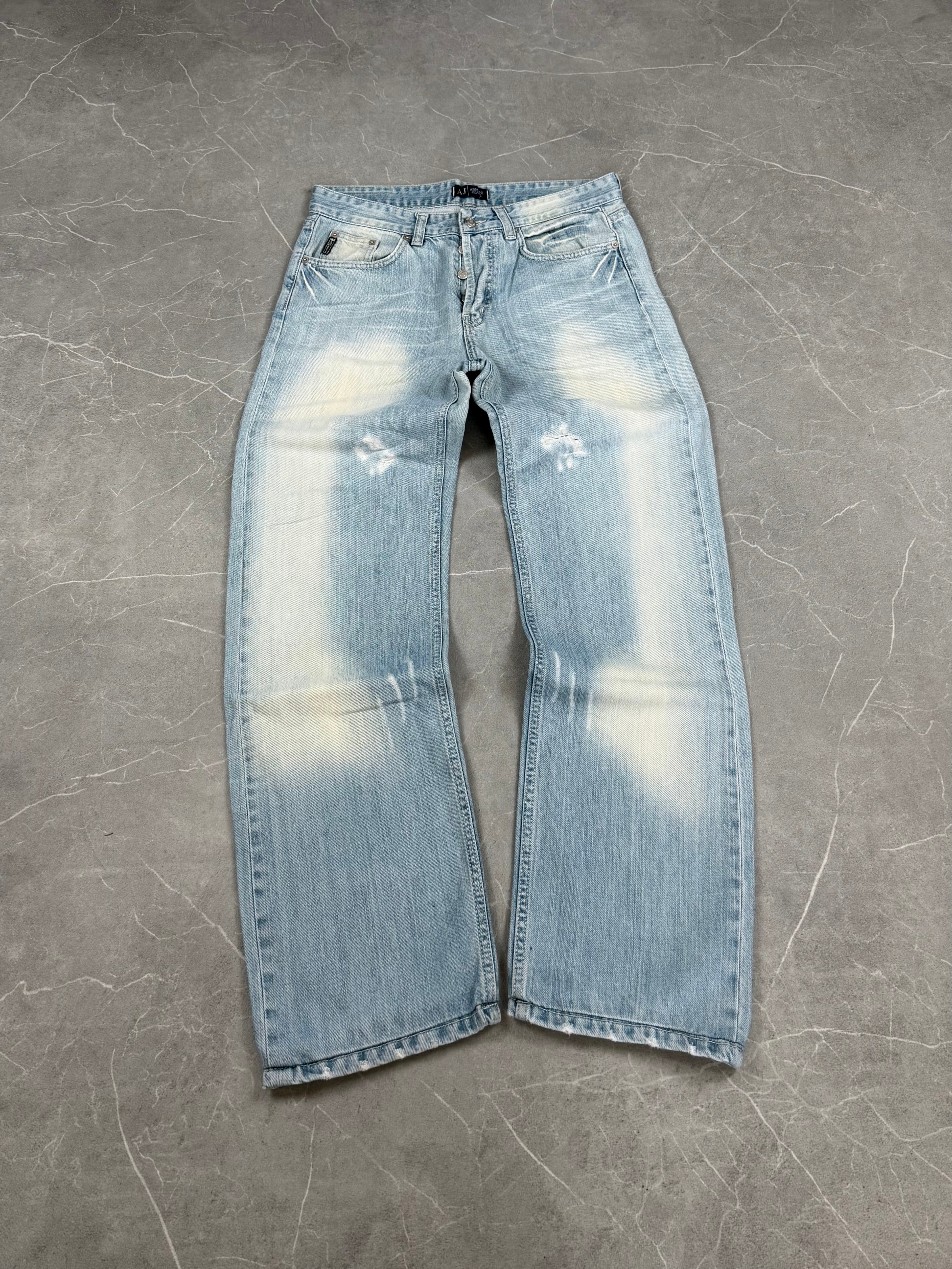 Armani Washed Vintage Logo Jeans (S)