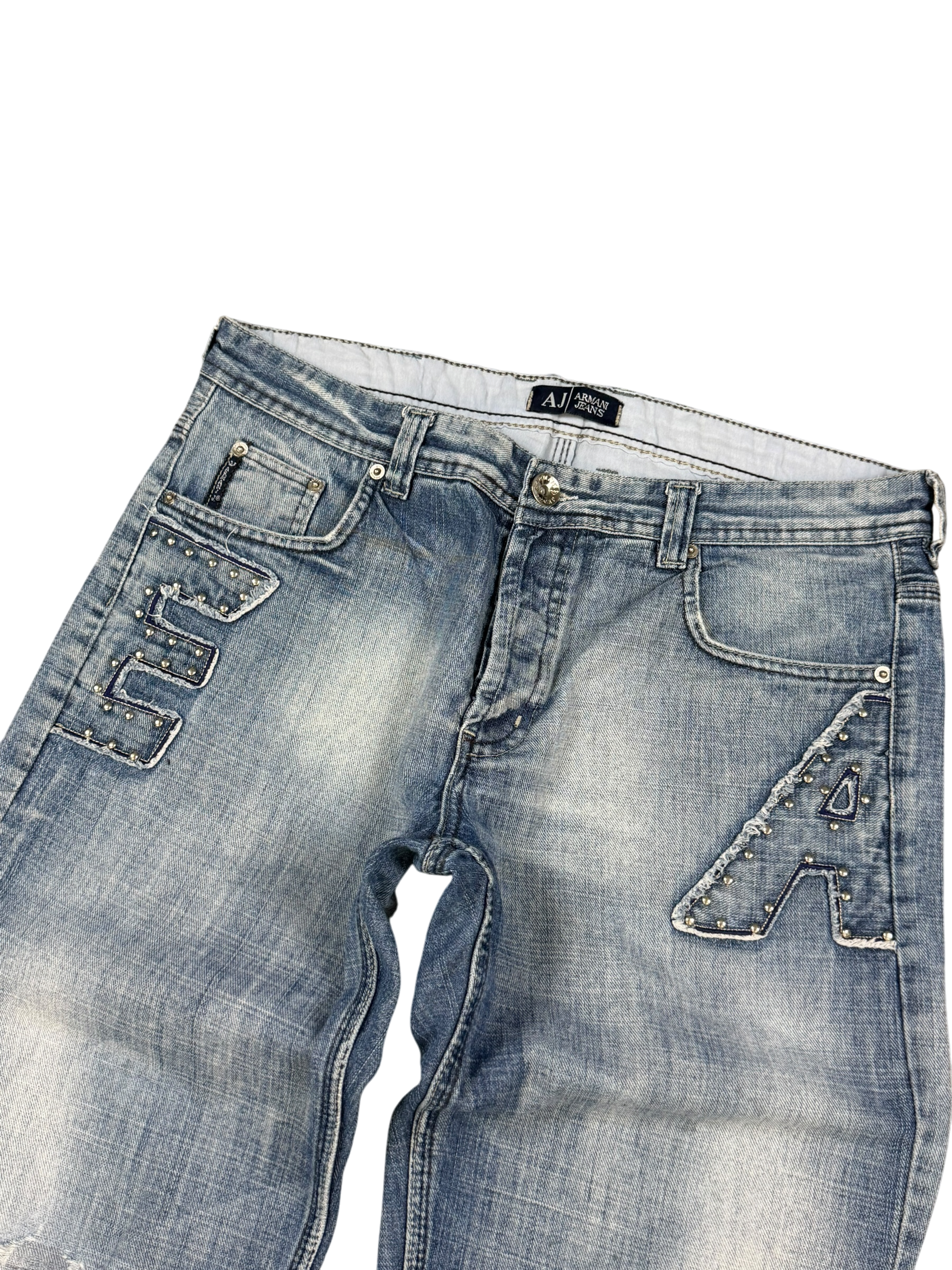 Armani Big Logo Bootcut Jeans (M)