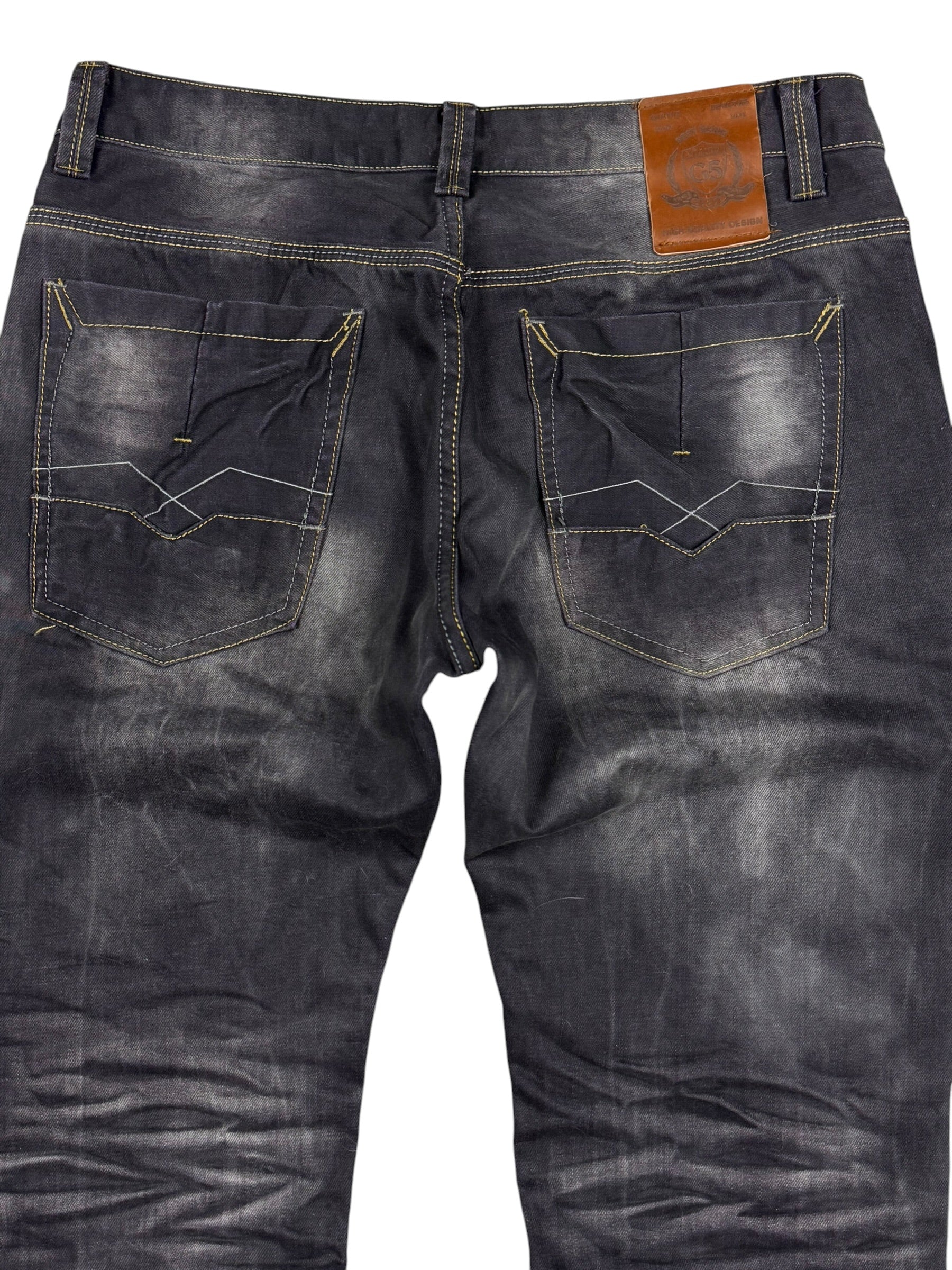 Vintage Washed Straight-Fit Jeans (S)