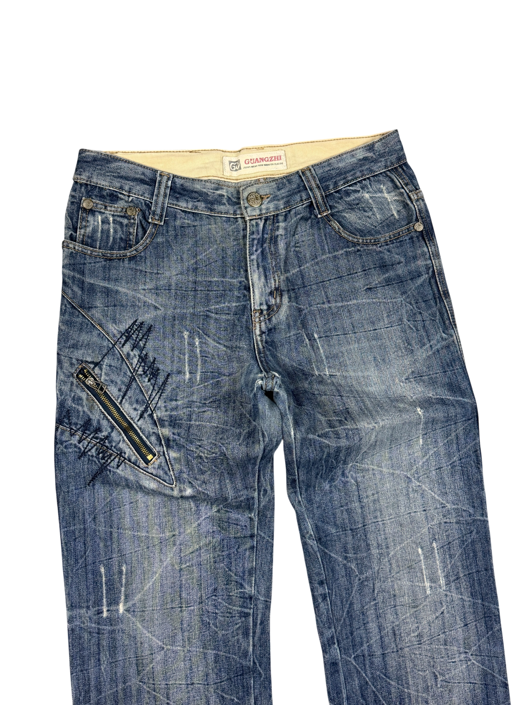 Ultra washed Bootcut Big Logo Jeans (M)