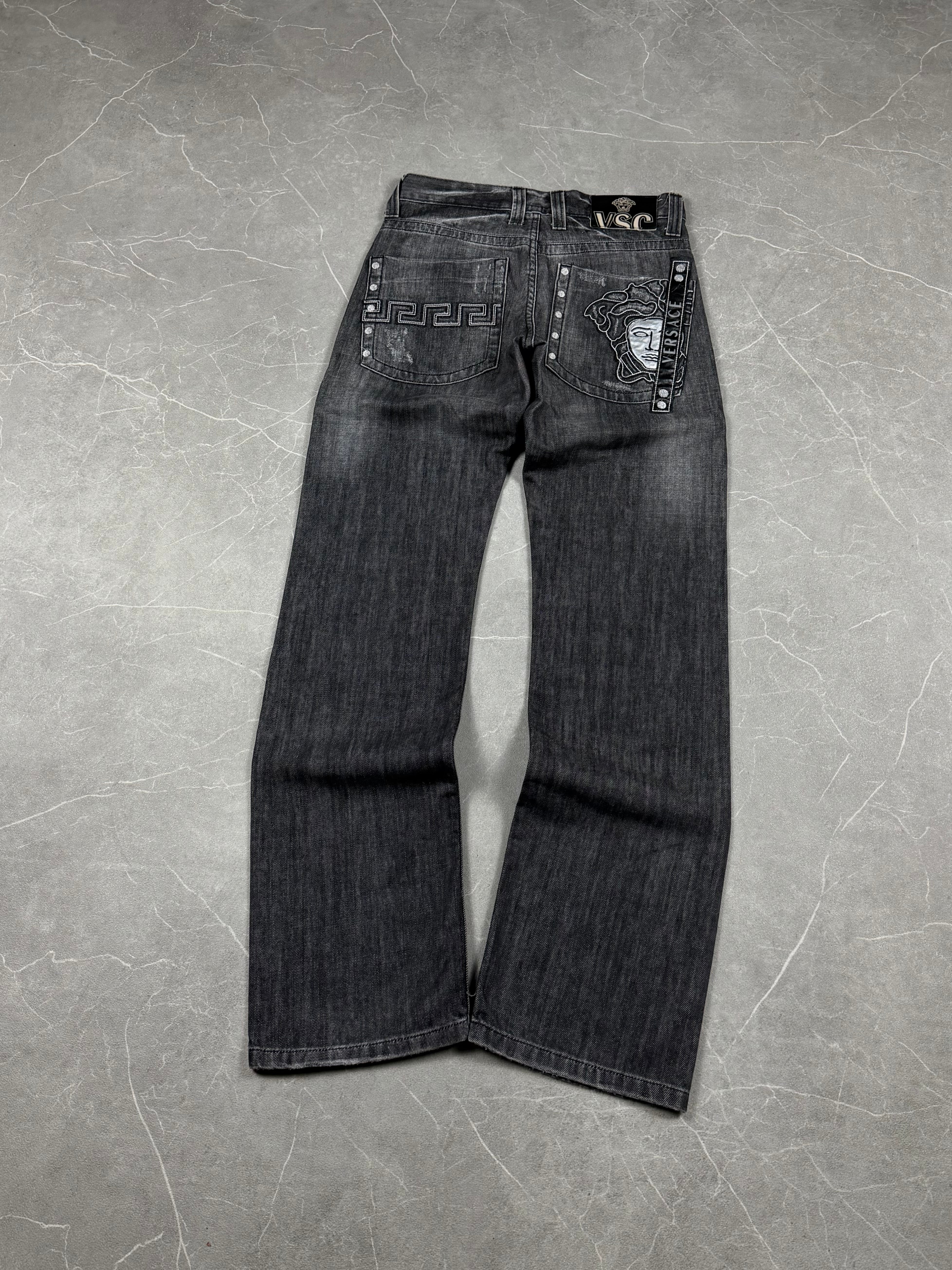 Versace Big Logo washed Straight Jeans (S)