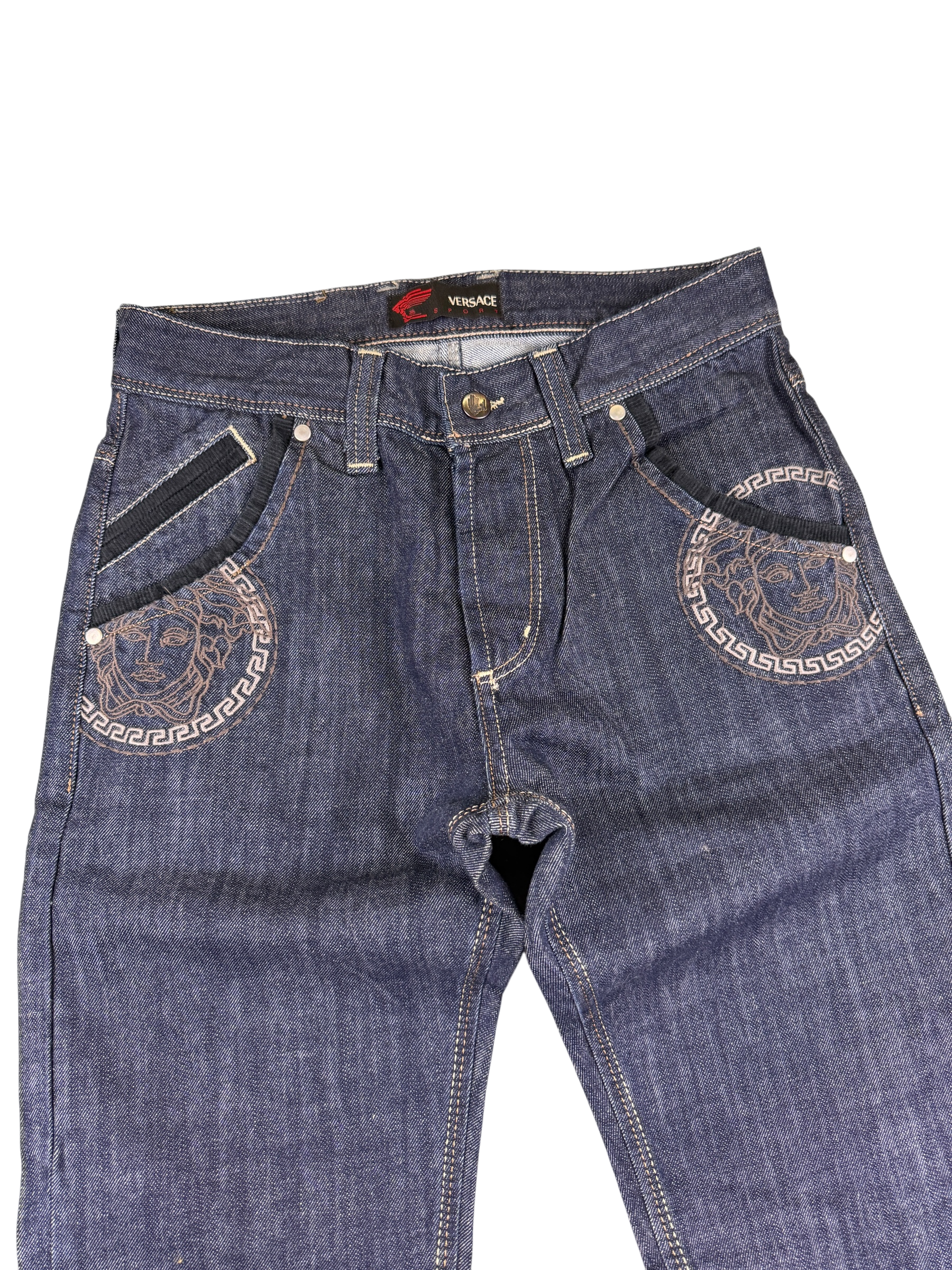 Versace vintate Big Logo Straight Jeans (S)