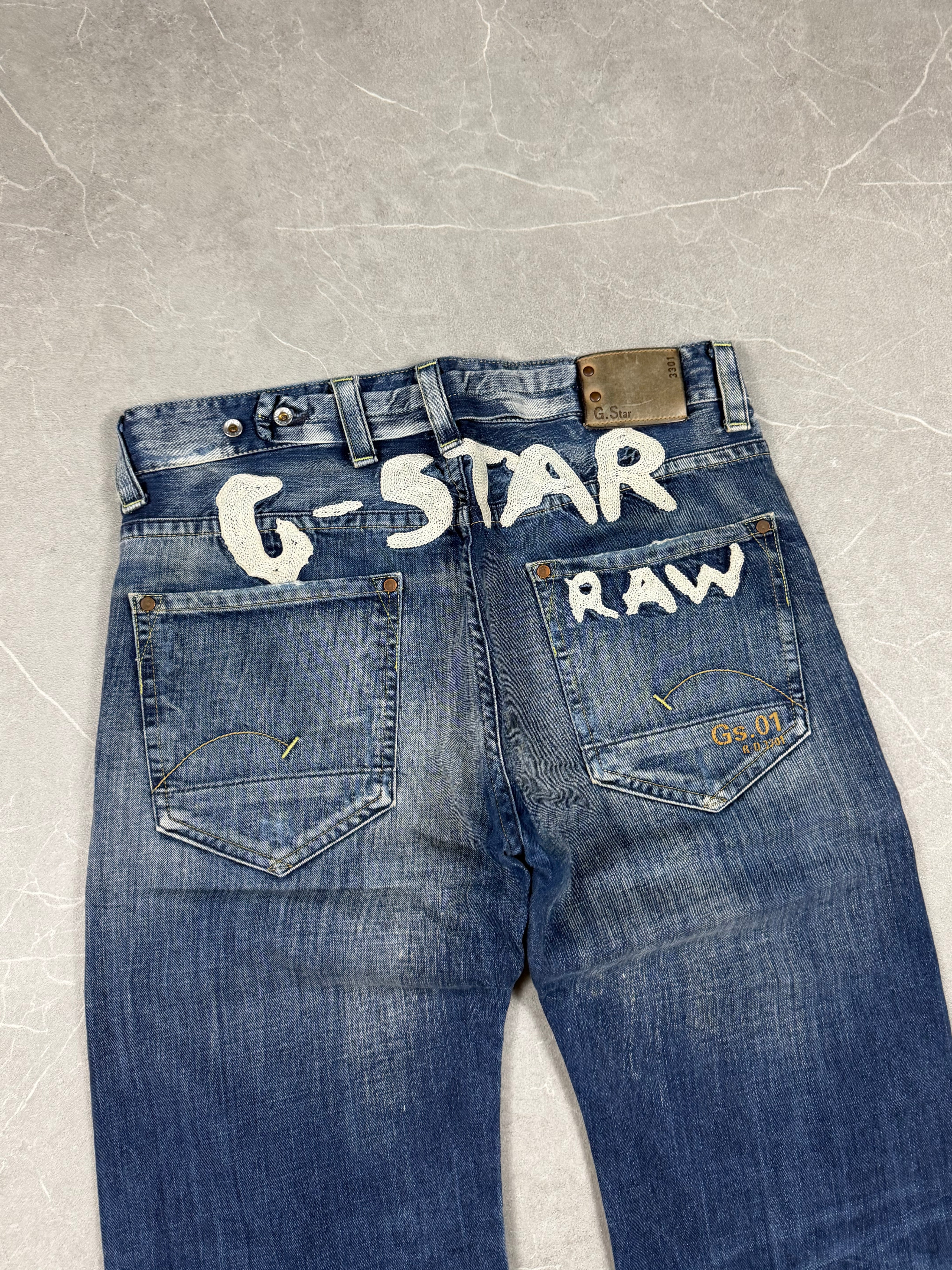 Gstar Big Logo washed Bootcut Jeans (L-XL)