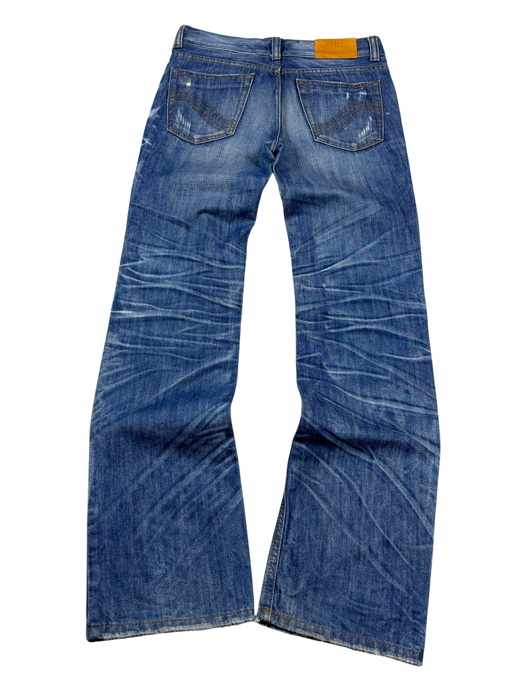 Crazy Washed Straight Jeans (XS)
