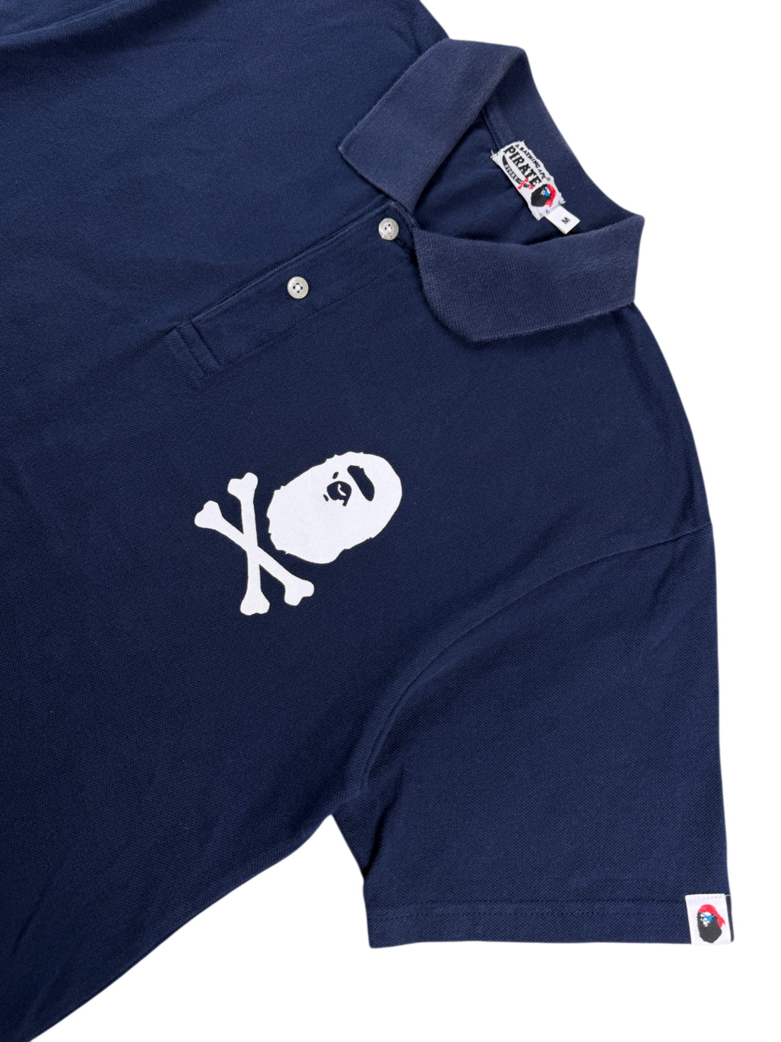 Bape Pirate Ape Head Crossbones Poloshirt (M)